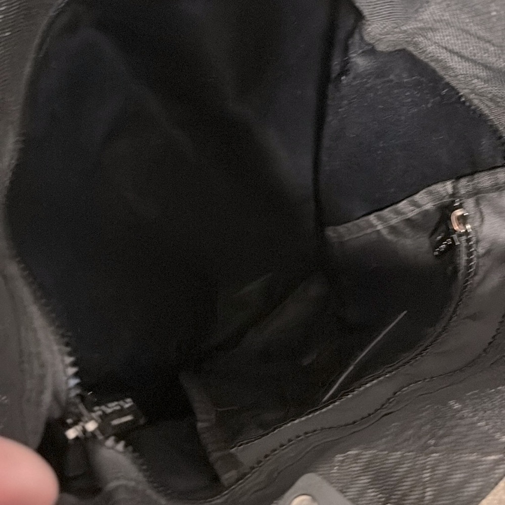 [Bao Bao] Issey Miyake Metallic PVC Geometric Black Mesh Zip-Close Shoulder Tote - Picture 11 of 16